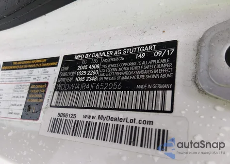 2018 Mercedes-Benz C 300 from USA, damaged, VIN WDDWJ4JB4JF652056
